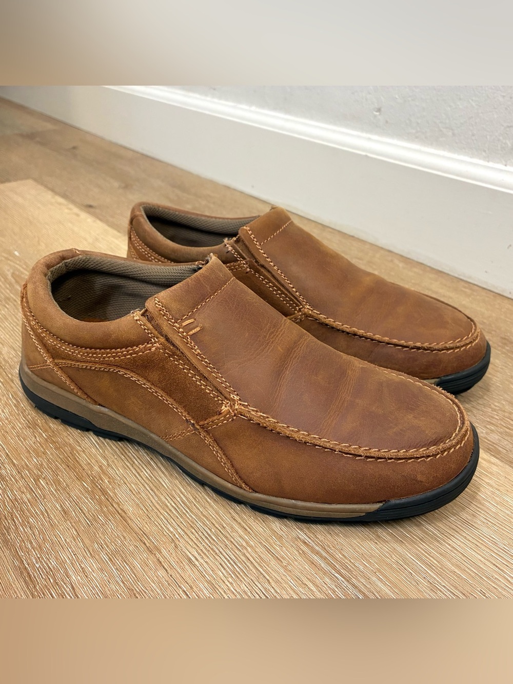 Nunn Bush Brown Leather Slip-on Loafers Men’s Shoes Size US 8.5 

Good Condition
